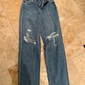 Wild Fable Blue Distressed Boyfriend Jeans
